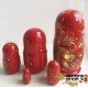 LHM10161 Матрешка "Жар птица" 5 кукольная, Хохлома