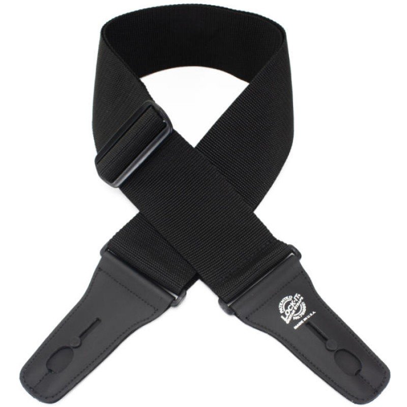 LIS-012-P3-BLK Ремень для гитары с блокировкой, широкий, чёрный, Lock-It Straps, D'Andrea LIS-012-P3-BLK Ремень для гитары с блокировкой, широкий, чёрный, Lock-It Straps, D'Andrea