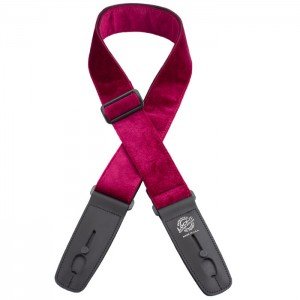 LIS-019-CV2-RED Ремень для гитары с блокировкой, бархат, красный, Lock-It Straps, D'Andrea LIS-019-CV2-RED Ремень для гитары с блокировкой, бархат, красный, Lock-It Straps, D'Andrea