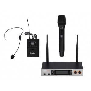 LS-201-MH Беспроводная микрофонная система, ручной и головной микрофон, LAudio LS-201-MH Беспроводная микрофонная система, ручной и головной микрофон, LAudio