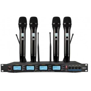 LS-214-4M Беспроводная микрофонная система, 4 ручных передатчика, LAudio