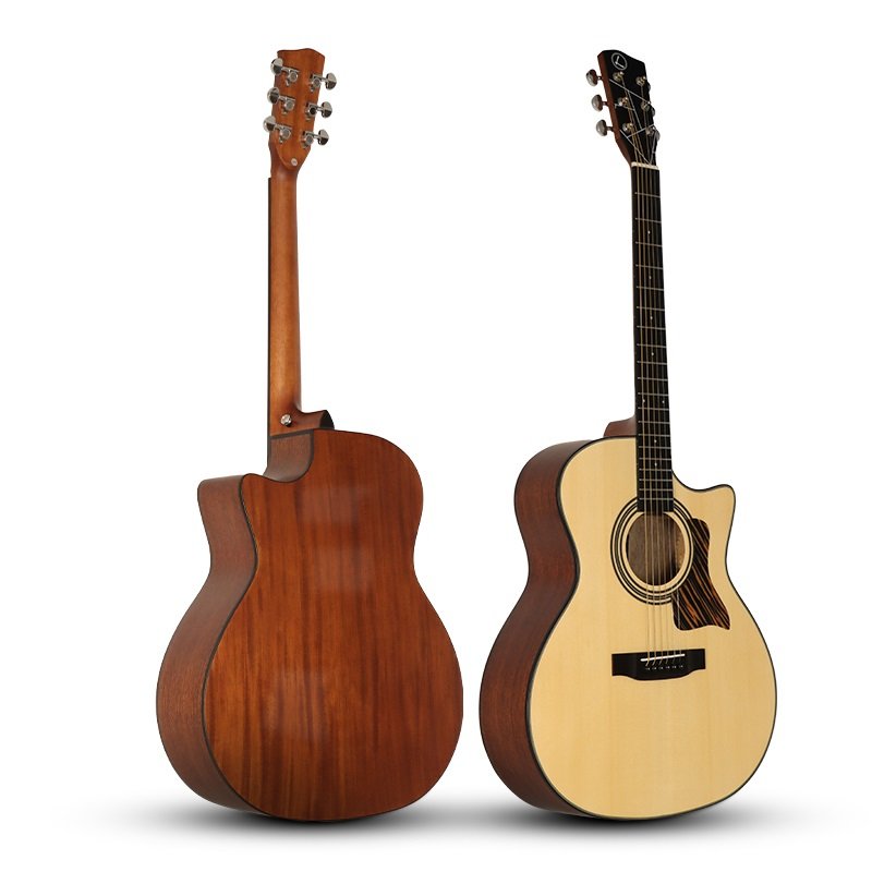 LV-11-N Акустическая гитара, с вырезом, цвет натуральный, Smiger