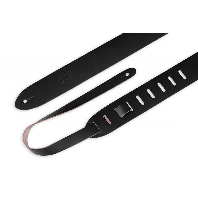 M12-BLK Classics Series Ремень для гитары, кожаный, черный, Levy's