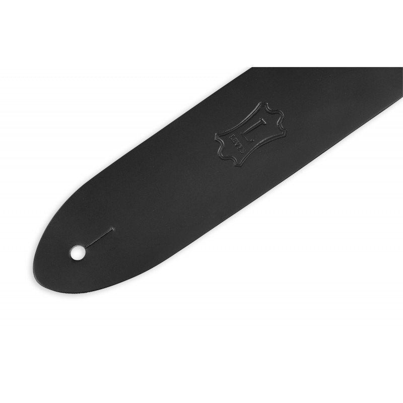 M12-BLK Classics Series Ремень для гитары, кожаный, черный, Levy's