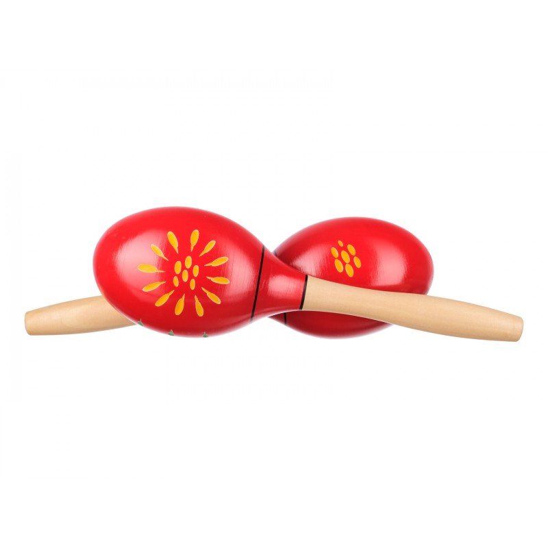 M2-2 Деревянные маракасы на ручке, диаметр 8.2cм, длина 27см. Fleet