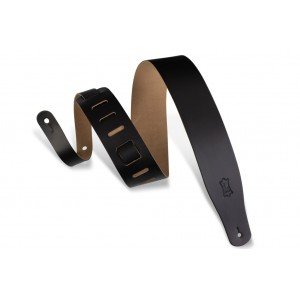 M26-BLK Classics Series Ремень для гитары, кожаный, черный, Levy's