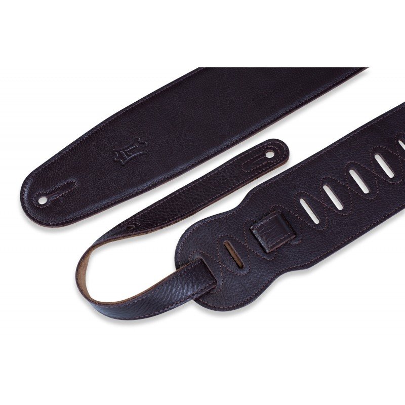 M4GF-DBR Classics Series Ремень для гитары, кожаный, темно-коричневый, Levy's