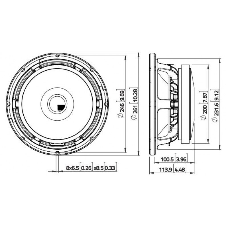 MAF103.00-16 Динамик 10", 700Вт, 16 Ом, Lavoce