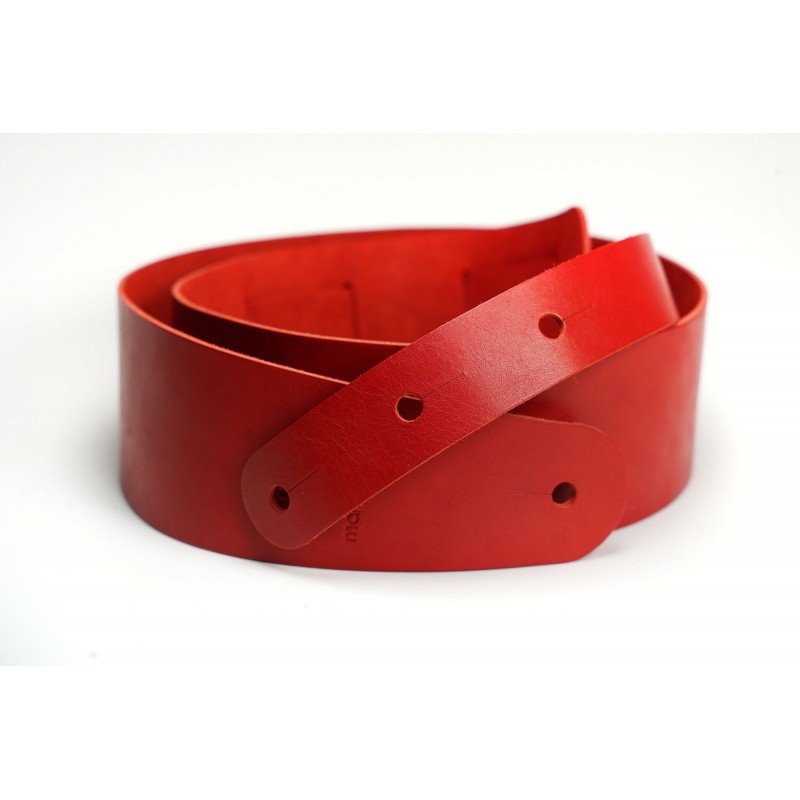 MB6061-117 Ремень для гитары, кожаный, красный, Mamba straps