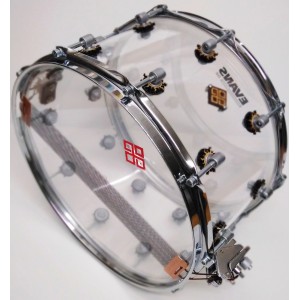 MBAp-m 1408-10 Малый барабан 14x8", акрил с металлическим ободом, прозрачный, Мастерская Бехтеревых