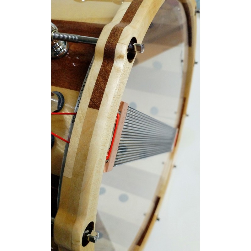 MBk\s-d-1465-10 Малый барабан 14х6,5", клён\сапеле, с деревянными ободами, Мастерская Бехтеревых
