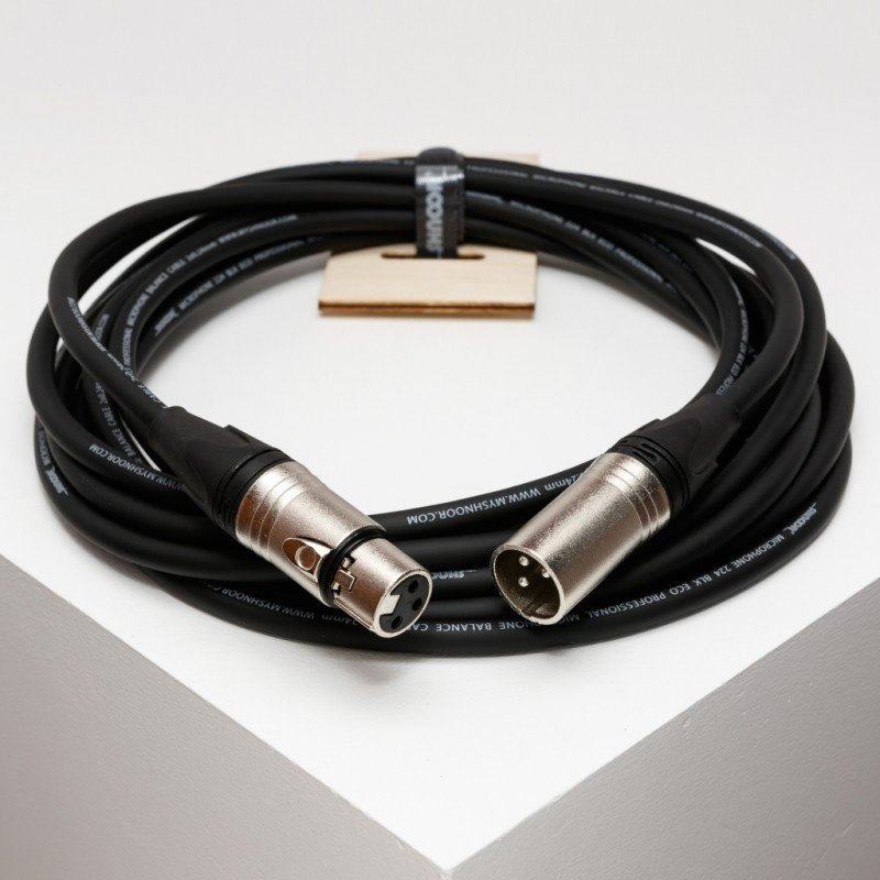 MC224eco-XMXF-25m Кабель микрофонный, XLR черные, 25м, SHNOOR MC224eco-XMXF-25m Кабель микрофонный, XLR черные, 25м, SHNOOR