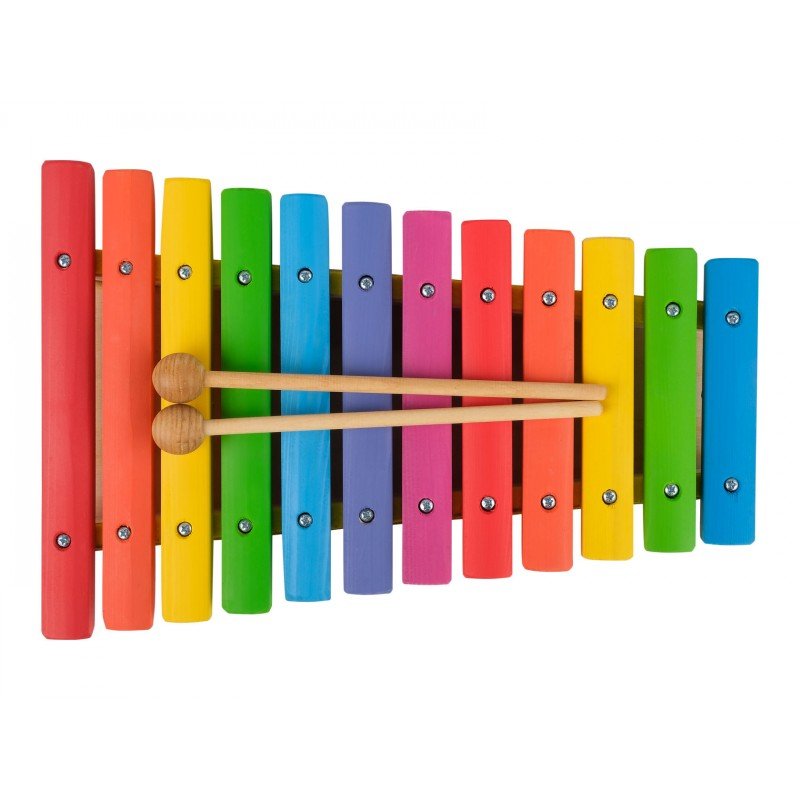 MD-KSC-12P Ксилофон 12 нот, с резонатором, цветной, До, Музыка Детям