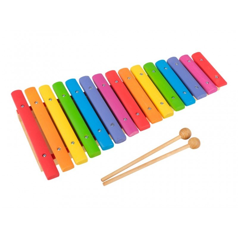 MD-KSC-15P Ксилофон 15 нот, с резонатором, цветной, До, тонировка, Музыка Детям