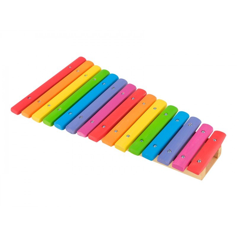 MD-KSC-15P Ксилофон 15 нот, с резонатором, цветной, До, тонировка, Музыка Детям