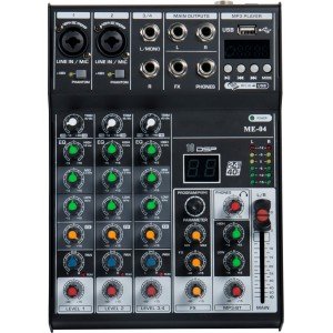 ME-04 Микшерный пульт, 4 канала, серия PRO, LAudio ME-04 Микшерный пульт, 4 канала, серия PRO, LAudio