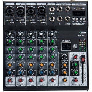 ME-06 Микшерный пульт, 6 каналов, серия PRO, LAudio ME-06 Микшерный пульт, 6 каналов, серия PRO, LAudio