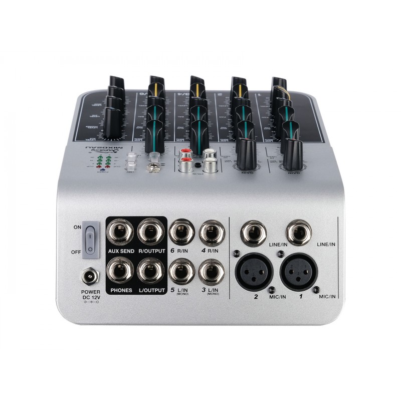 MIX02AU Мини-микшерный пульт, 6 каналов, USB, Soundking