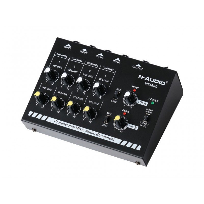 MIX800 Микшер, 8 каналов, N-Audio MIX800 Микшер, 8 каналов, N-Audio