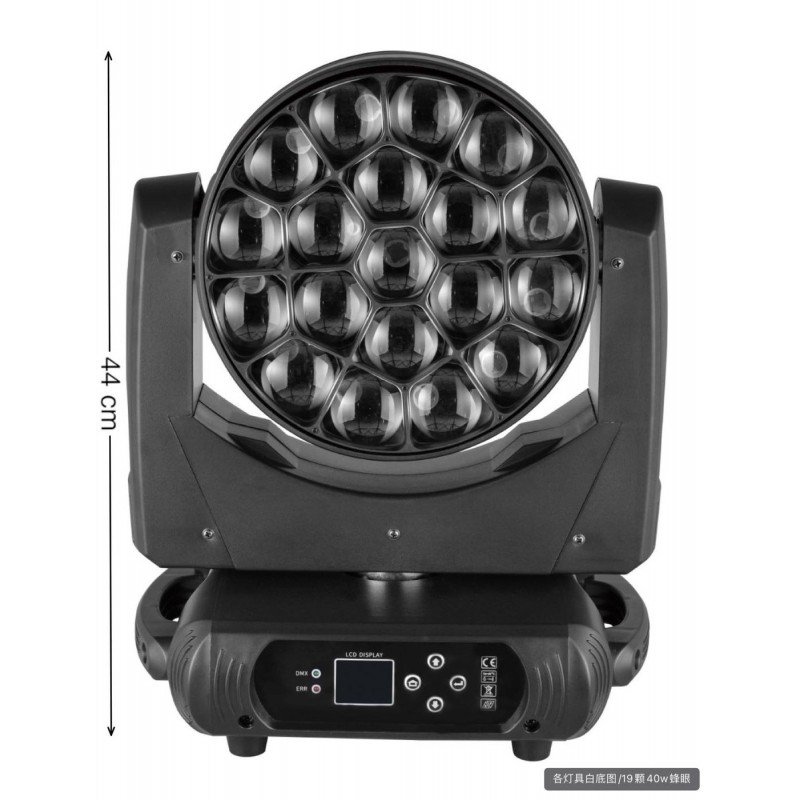 ML1940W Моторизированная световая "голова", RGBW, 19х40Вт, Bi Ray