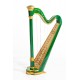 MLH0015 Capris Арфа 21 струнная (A4-G1), цвет зеленый глянцевый, Resonance Harps