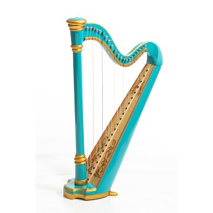 MLH0016 Capris Арфа 21 струнная (A4-G1), цвет бирюзовый глянцевый, Resonance Harps