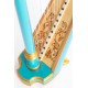MLH0016 Capris Арфа 21 струнная (A4-G1), цвет бирюзовый глянцевый, Resonance Harps