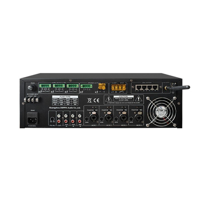 MP812 Микшер усилитель мощности трансляционный, 120Вт, DSPPA