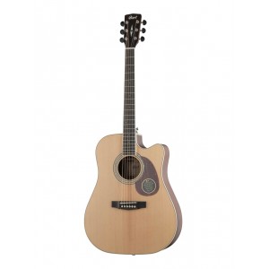 MR710F-NS-WBAG MR Series Электро-акустическая гитара, с вырезом, цвет нат. матовый, чехол, Cort