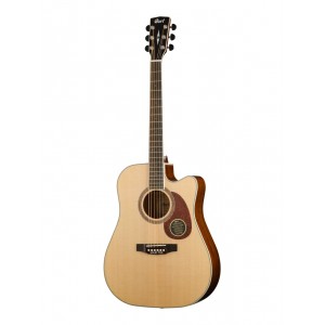 MR730FX-NAT-WBAG MR Series Электро-акустическая гитара, цвет натуральный, чехол, Cort