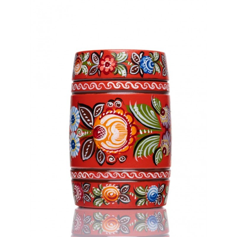 MS-K1-PG-08 Погремушка бочонок, средняя, 1 категория, Мастерская Сереброва