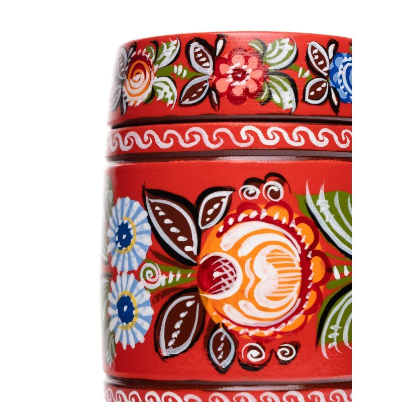 MS-K1-PG-08 Погремушка бочонок, средняя, 1 категория, Мастерская Сереброва