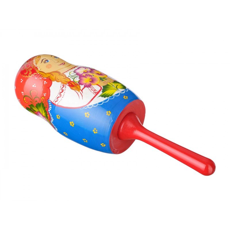 MS-K1-PG-12 Погремушка матрешка, большая, 1 категория, Мастерская Сереброва