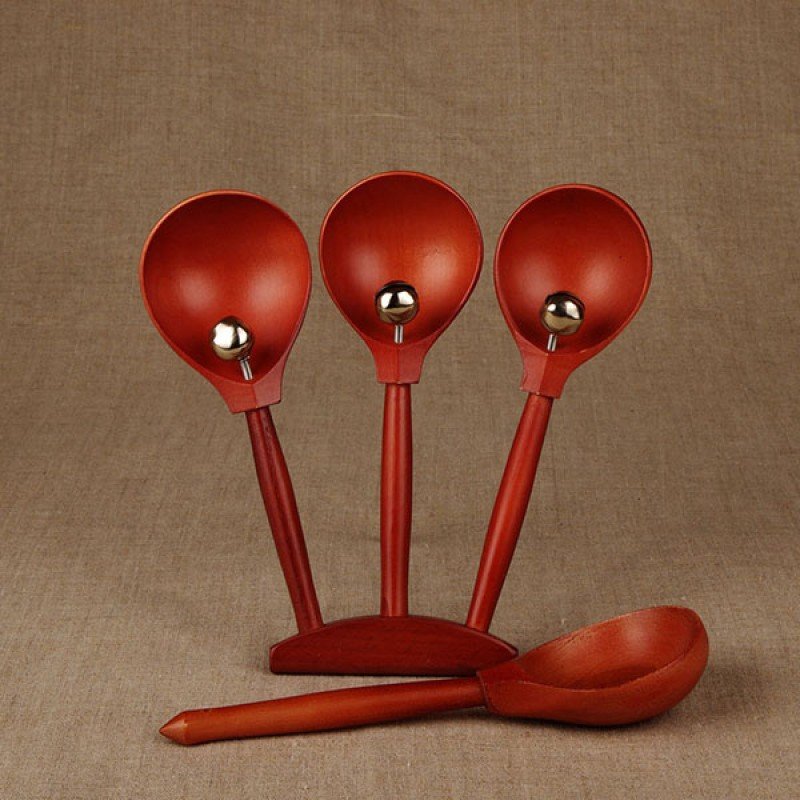 MS-T1-LZ-07 Ложки веерные с бубенцами, тонировка, 1 категория, Мастерская Сереброва