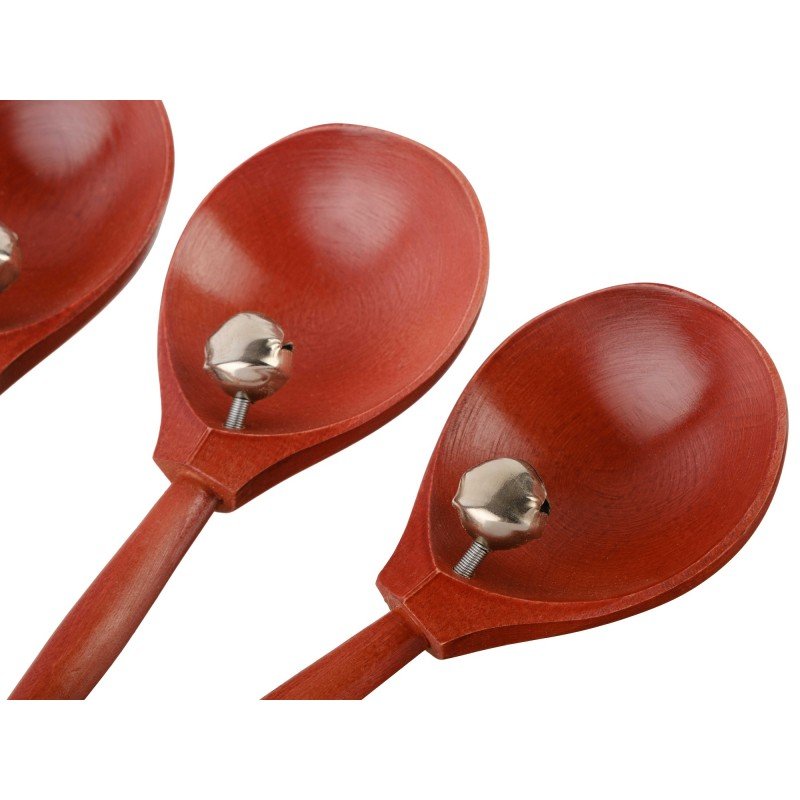 MS-T1-LZ-09 Ложки веерные, пятерка, с бубенцами, тонировка, 1 категория, Мастерская Сереброва MS-T1-LZ-09 Ложки веерные, пятерка, с бубенцами, тонировка, 1 категория, Мастерская Сереброва