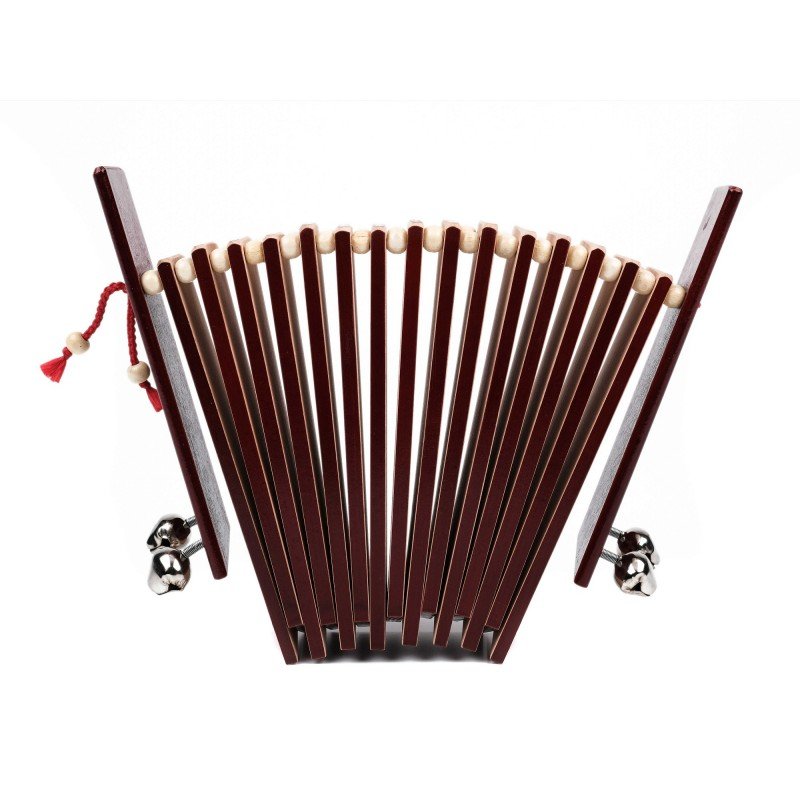 MS-T1-TR-04 Трещотка пластинчатая «малютка», тонировка, с бубенцами, 1 кат, Мастерская Сереброва