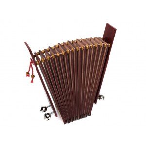 MS-T1-TR-06 Трещотка пластинчатая большая, с бубенцами, тонировка, 1 категория, Мастерская Сереброва