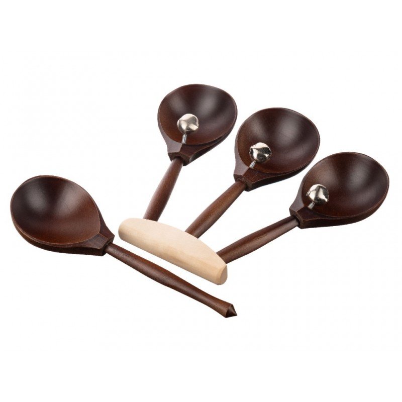 MS-T2-LZ-07 Ложки веерные с бубенцами, тонировка, Мастерская Сереброва