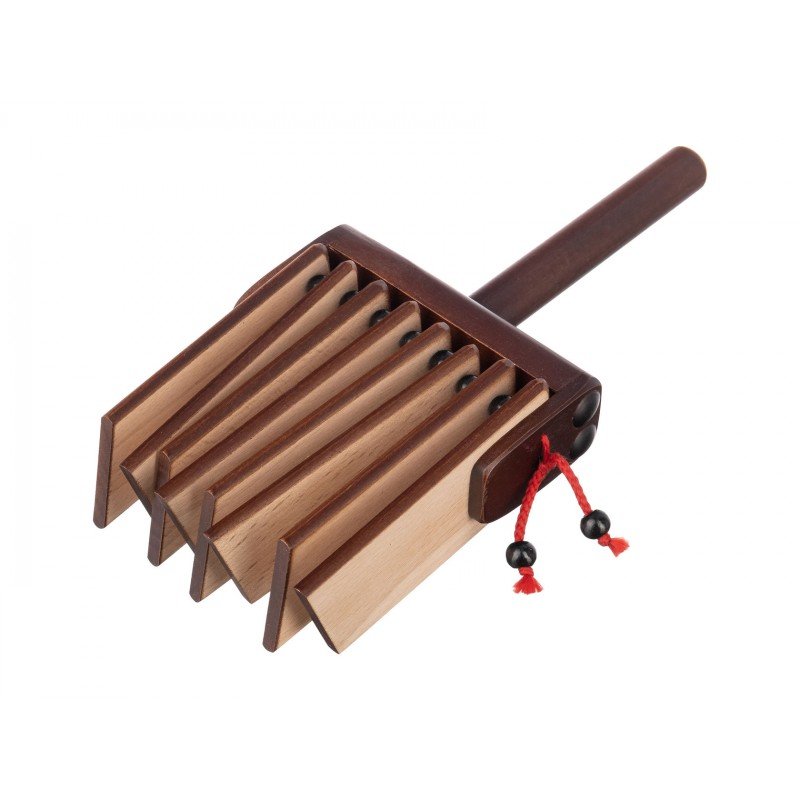 MS-T2-TR-07 Трещотка пластинчатая на ручке, тонировка, Мастерская Сереброва