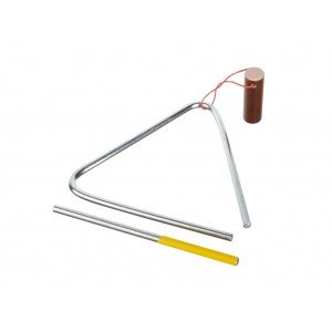 MS-ZH-TR-614 Треугольник с палочкой, диаметр 6 мм, длина стороны 14 см, Мастерская Сереброва