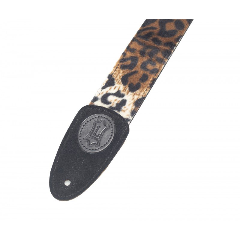 MSSF8-LYX Deluxe Series Ремень для гитары, искусственный мех, леопард, Levy's