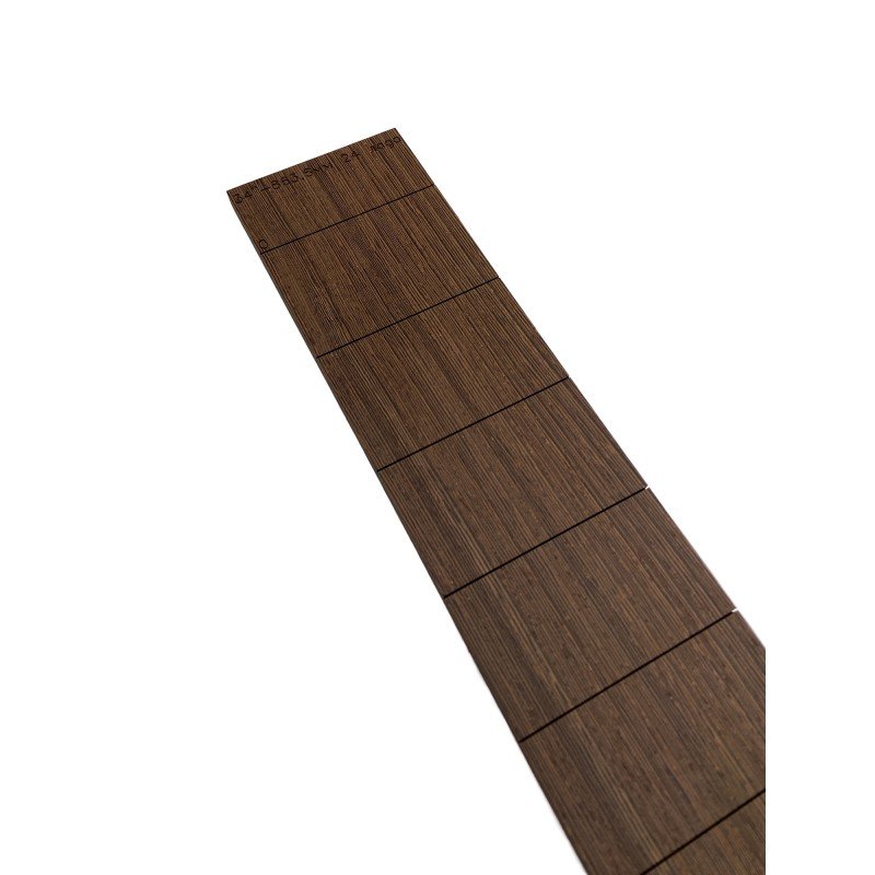 MWNBF02 Фрезерованная накладка для Бас-гитары, Венге, 24 лада, мензура 34", Радиал АА, MusicWood