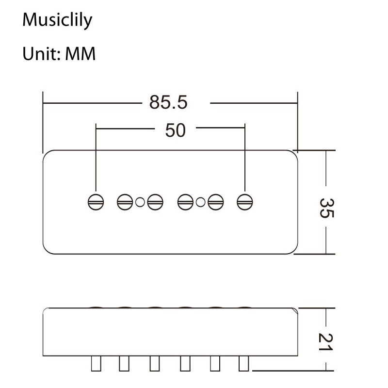 MX1255 Звукосниматель магнитный сингл, для LP SG, нековый, кремовый, Musiclily