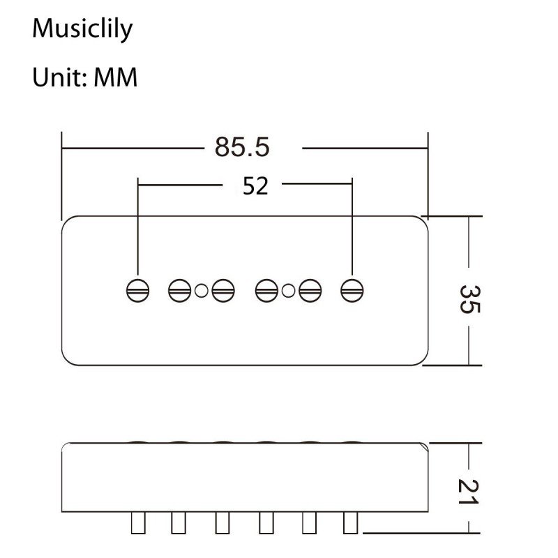 MX1256 Звукосниматель магнитный сингл, для LP SG, бриджевый, кремовый, Musiclily