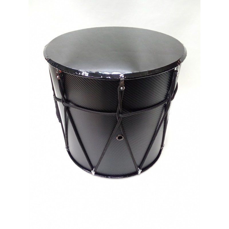 MZ-B11carbonKB Барабан кавказский 11", чёрный карбон, с клееной черной мембраной РЕТ, в чехле, MEZZO