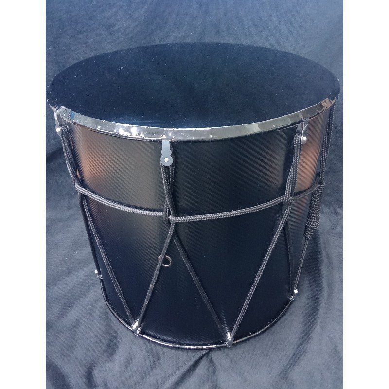 MZ-B11carbonKB Барабан кавказский 11", чёрный карбон, с клееной черной мембраной РЕТ, в чехле, MEZZO