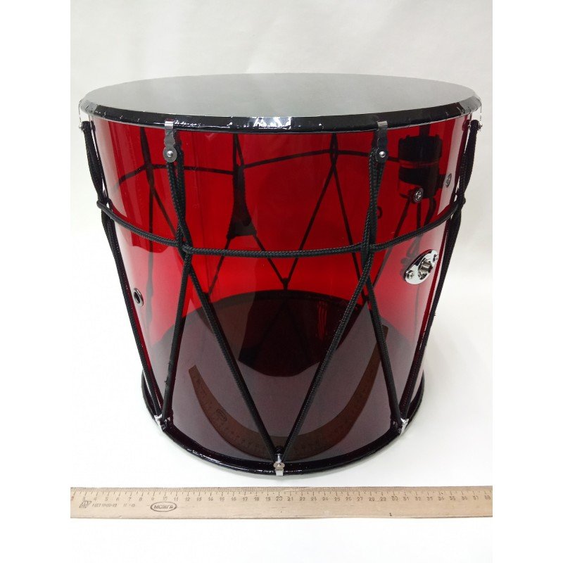 MZ-B13RplexKB-M Барабан кавказский 13", со звукоснимателем, красный прозрачный в чехле, MEZZO