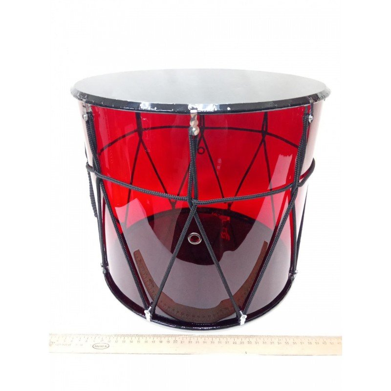 MZ-B13RplexKB Барабан кавказский 13", красный прозрачный, черный мембраны PET, с чехлом, MEZZO