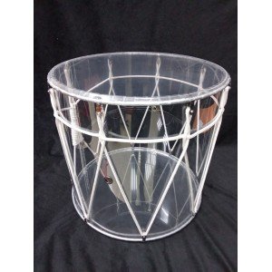 MZ-B33plexK Барабан кавказский 13", плексиглас, прозрачный, с чехлом, MEZZO