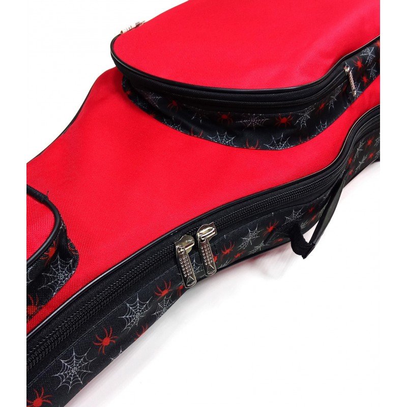 MZ-ChGC-3red/sp Чехол для классической гитары, красный/"паучки", MEZZO